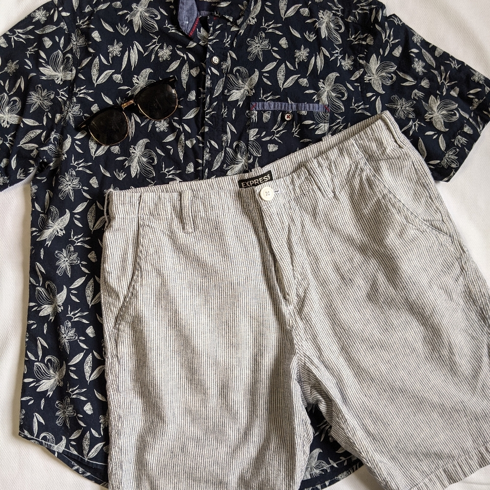 ❌SOLD❌ Men's Linen Pinstripe Express Shorts